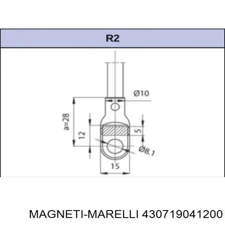430719041200 Magneti Marelli Стойка капота