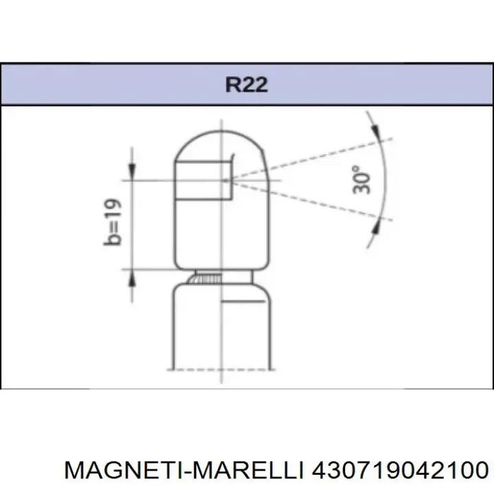 Amortiguador de maletero 430719042100 Magneti Marelli