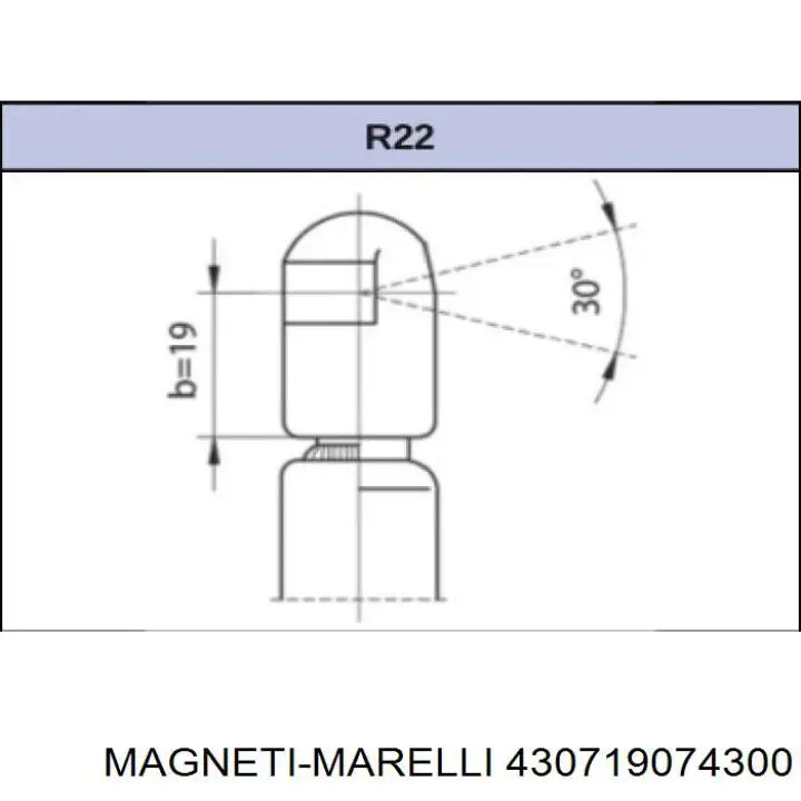 430719074300 Magneti Marelli амортизатор капота