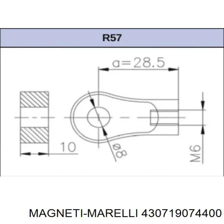 Купить 430719074400 Magneti Marelli Амортизатор под капот