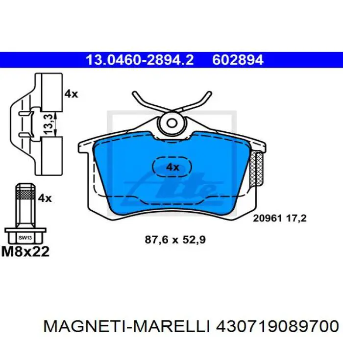 430719089700 Magneti Marelli амортизатор капота