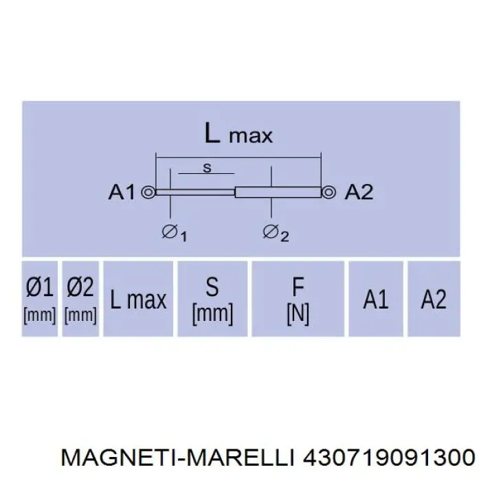 Амортизатор задней двери Magneti Marelli 430719091300 цена, от 11.48 USD