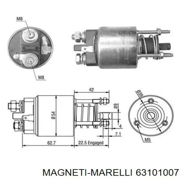 Стартер 63101007 Magneti Marelli