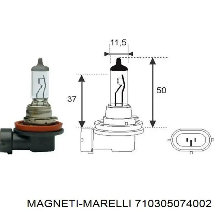 Фара противотуманная, правая Magneti Marelli 710305074002 цена, от 41.50 USD