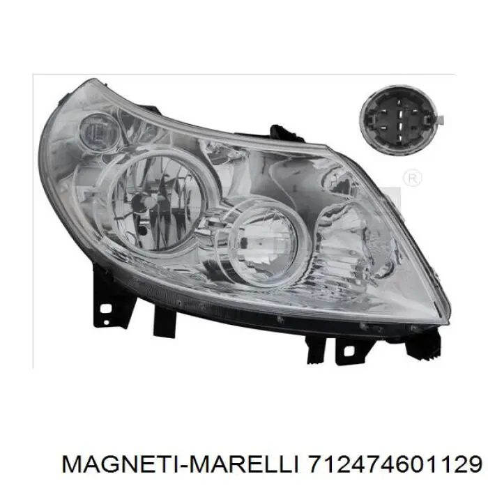 Правая фара 712474601129 Magneti Marelli