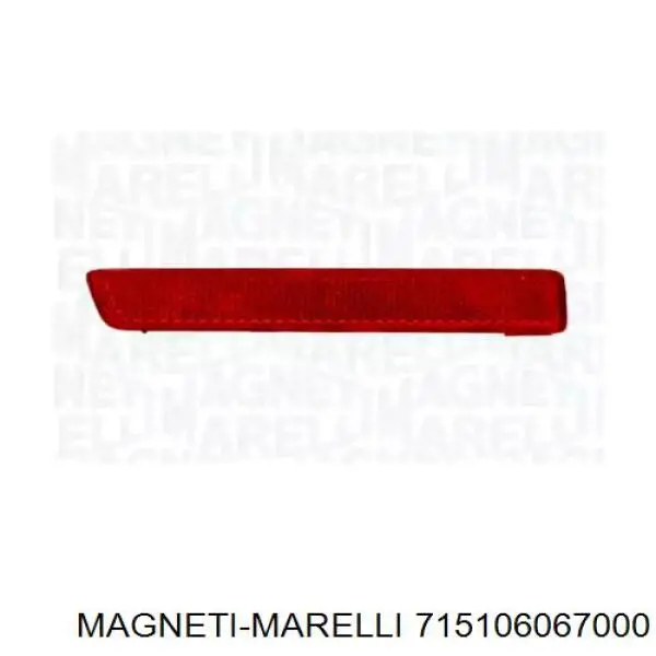 Катафот (отражатель) заднего бампера левый Magneti Marelli 715106067000