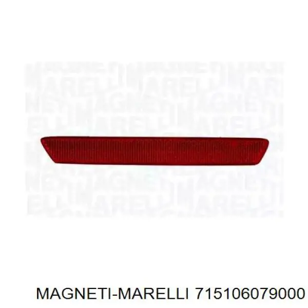 Катафот (отражатель) заднего бампера левый Magneti Marelli 715106079000