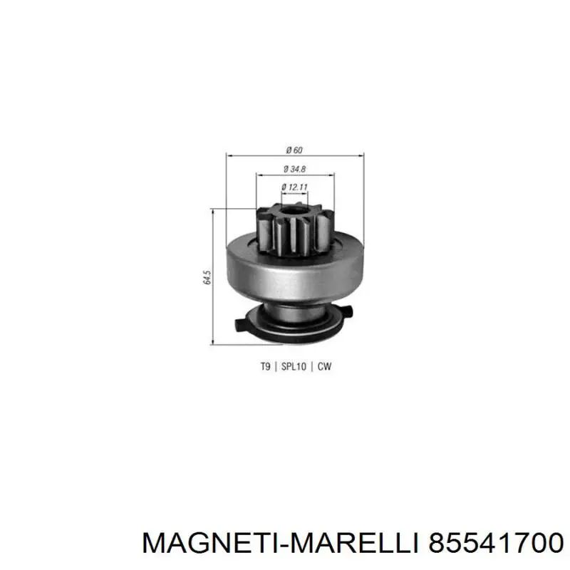 85541700 Magneti Marelli бендикс стартера
