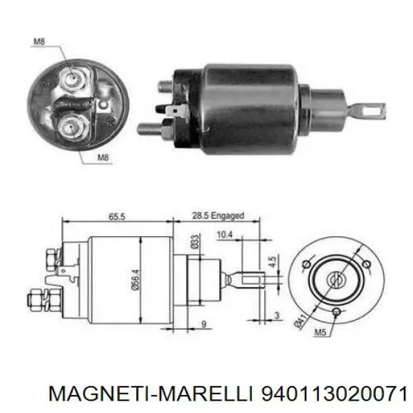 940113020071 Magneti Marelli Привод стартера