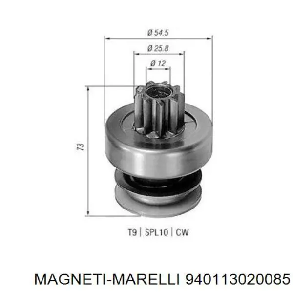 Бендикс стартера Magneti Marelli 940113020085