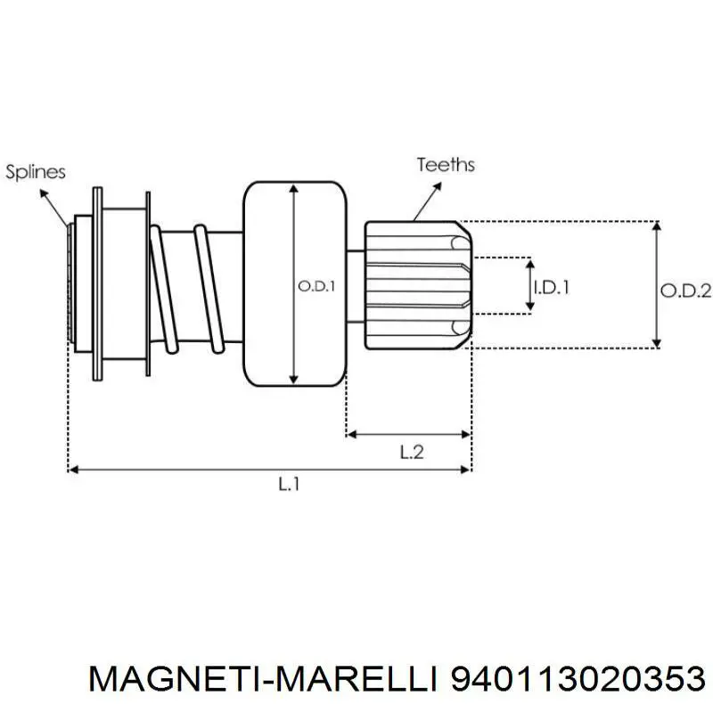 Купить 940113020353 Magneti Marelli Бендикс стартера