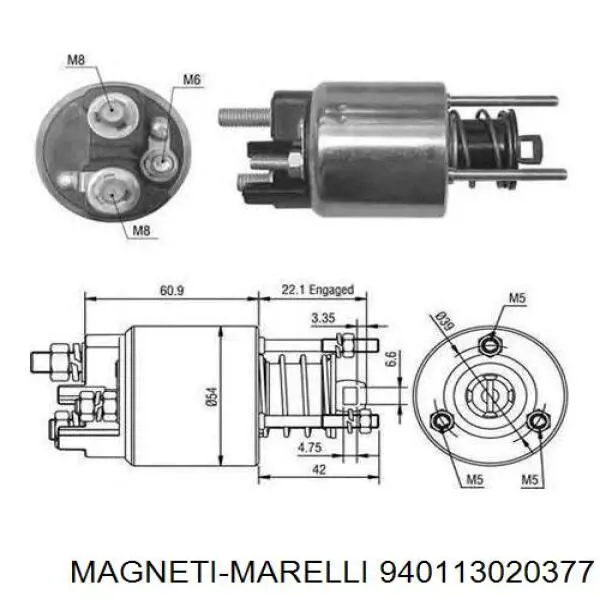 940113020377 Magneti Marelli Привод стартера