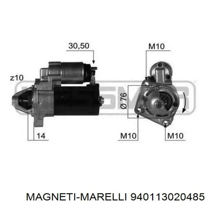 940113020485 Magneti Marelli Привод стартера