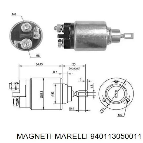 Купить 940113050011 Magneti Marelli Тяговое реле