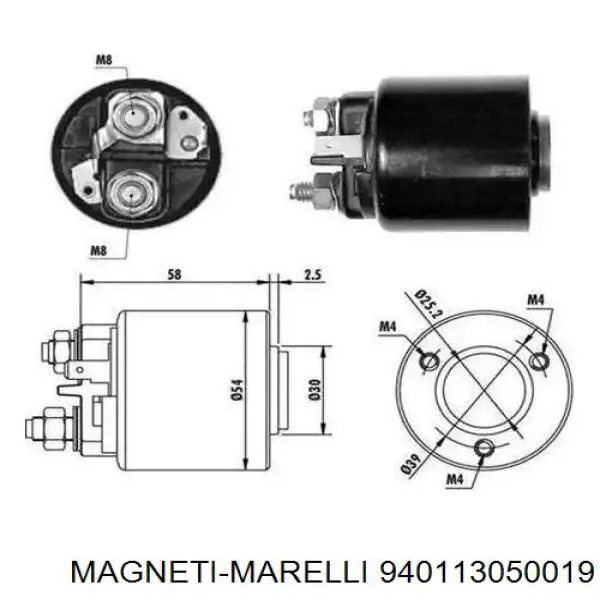 940113050019 Magneti Marelli Тяговое реле стартера
