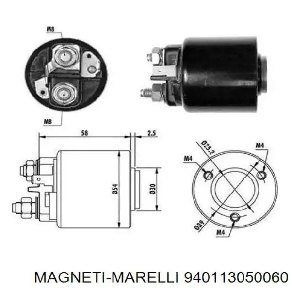 940113050060 Magneti Marelli реле втягивающее стартера