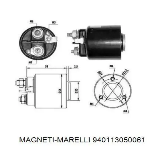 940113050061 Magneti Marelli реле втягивающее стартера