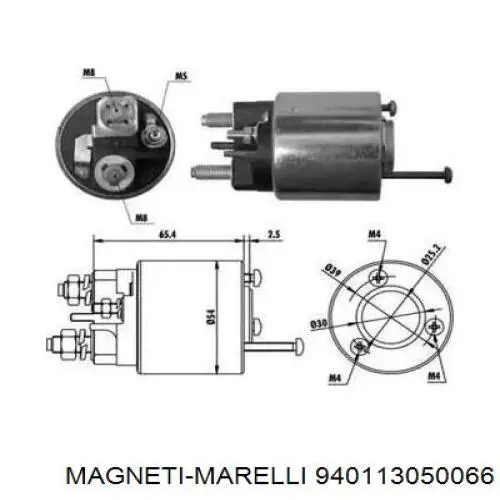 940113050066 Magneti Marelli реле втягивающее стартера