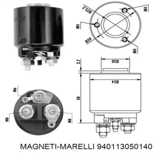940113050140 Magneti Marelli реле втягивающее стартера
