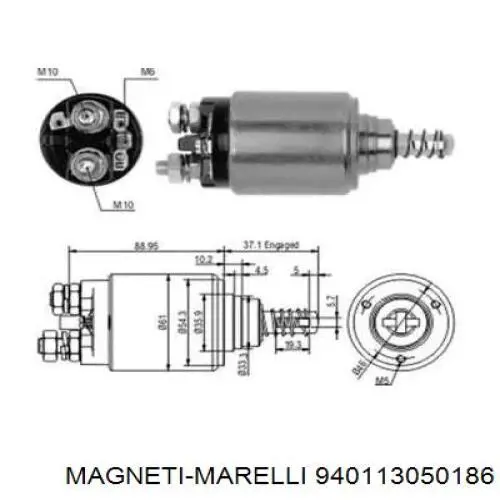 Interruptor magnético, estárter 940113050186 Magneti Marelli