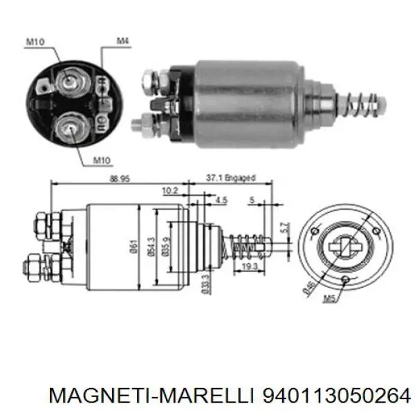Втягивающее Magneti Marelli 940113050264 цена, от 18.94 USD