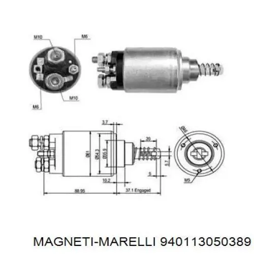 940113050389 Magneti Marelli реле втягивающее стартера