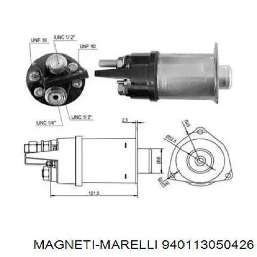 Втягивающее реле стартера 940113050426 Magneti Marelli