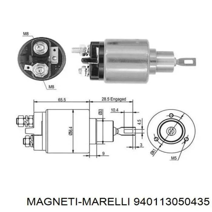 940113050435 Magneti Marelli реле втягивающее стартера