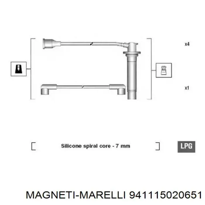 941115020651 Magneti Marelli высоковольтные провода