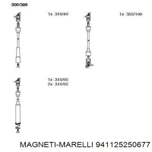 Высоковольтные провода 941125250677 Magneti Marelli