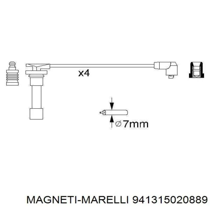 Провода зажигания Magneti Marelli 941315020889 цена, от 29.41 USD