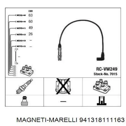 Высоковольтные провода 941318111163 Magneti Marelli