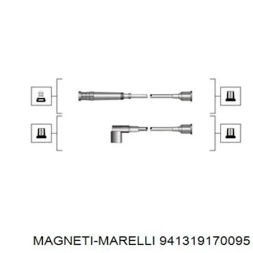 Juego de cables de encendido 941319170095 Magneti Marelli