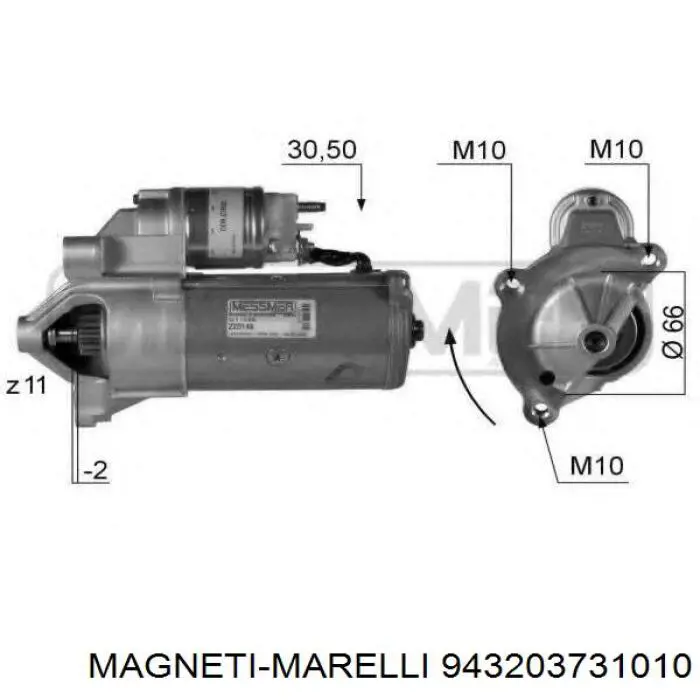 943203731010 Magneti Marelli Стартер автомобиля