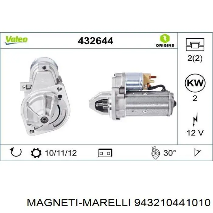 Купить 943210441010 Magneti Marelli Стартер