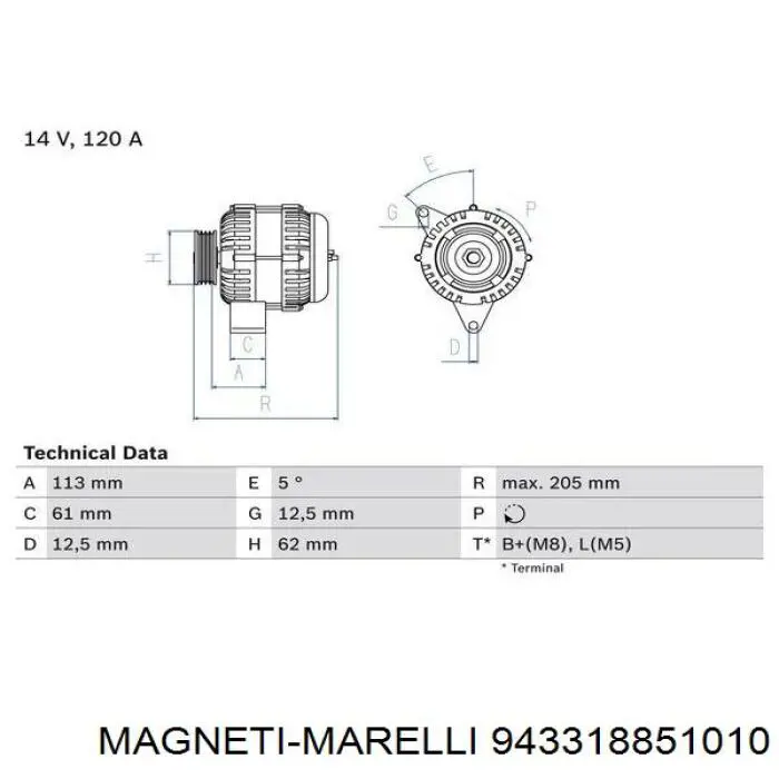 Купить 943318851010 Magneti Marelli Генератор