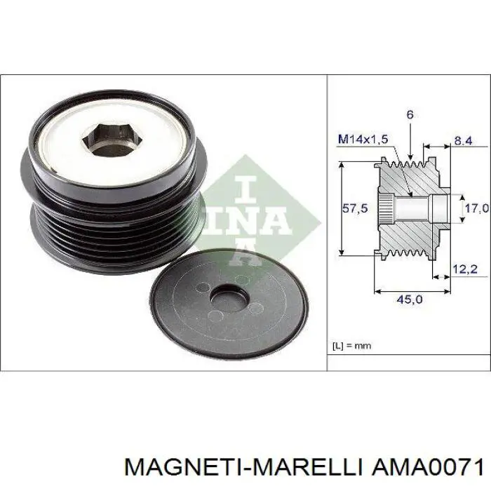 Poleas juego de piezas AMA0071 Magneti Marelli