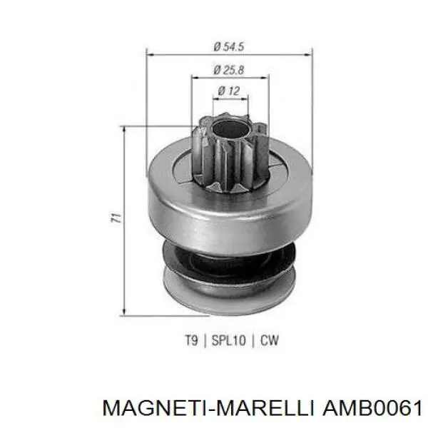 Бендикс стартера AMB0061 Magneti Marelli