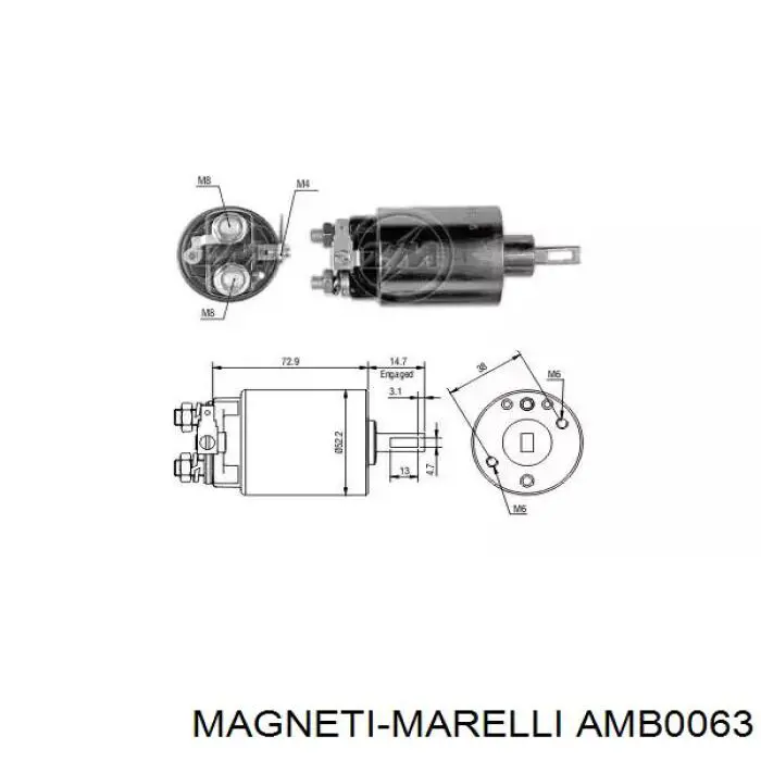 AMB0063 Magneti Marelli бендикс стартера