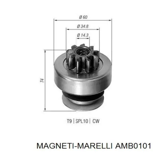 AMB0101 Magneti Marelli бендикс стартера
