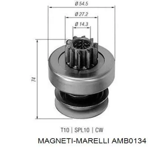 Бендикс стартера AMB0134 Magneti Marelli