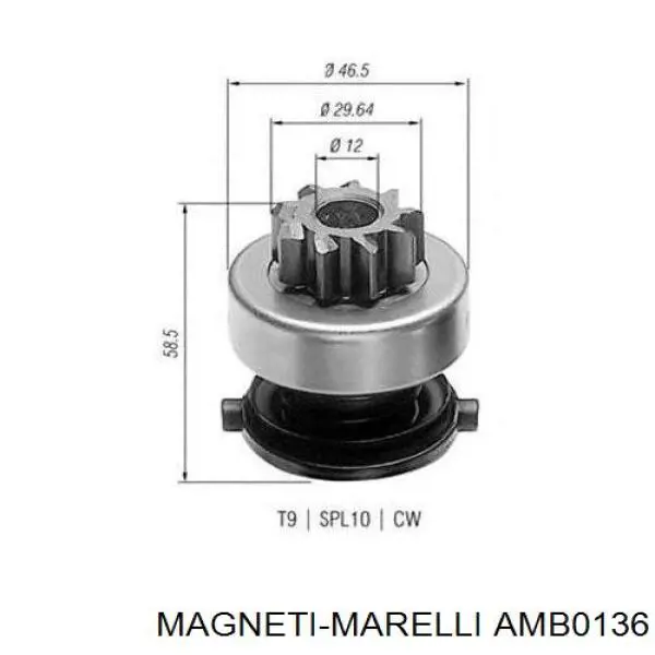 AMB0136 Magneti Marelli бендикс стартера