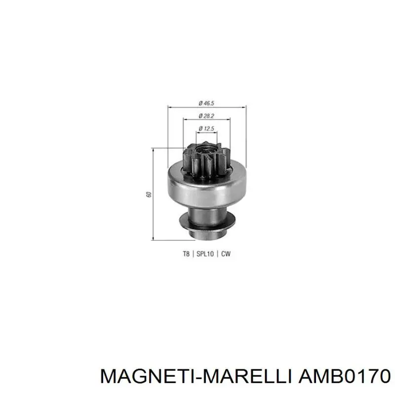 Бендикс стартера AMB0170 Magneti Marelli