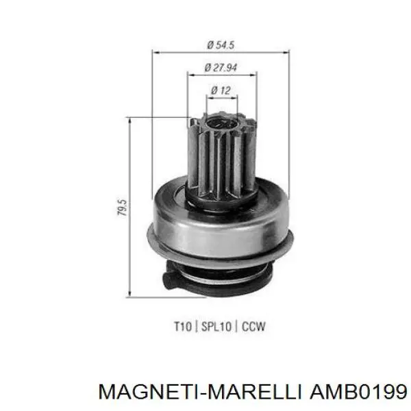 AMB0199 Magneti Marelli бендикс стартера