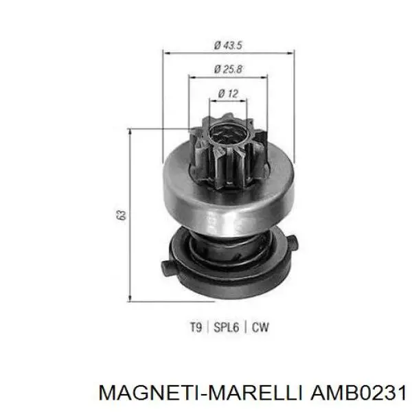 AMB0231 Magneti Marelli бендикс стартера