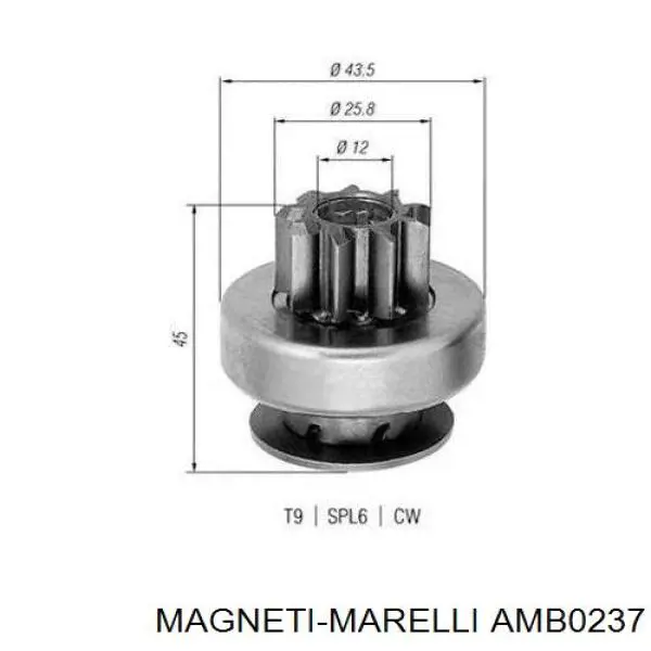 AMB0237 Magneti Marelli бендикс стартера