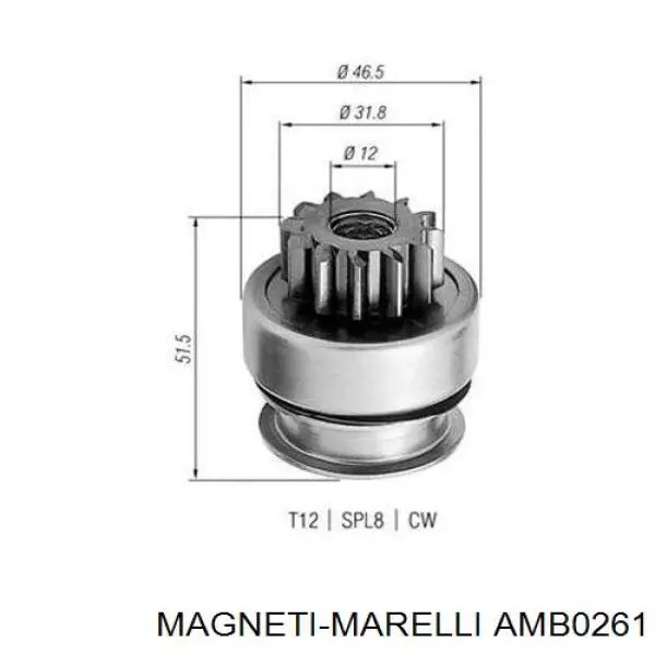 AMB0261 Magneti Marelli бендикс стартера