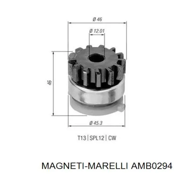 Бендикс стартера AMB0294 Magneti Marelli