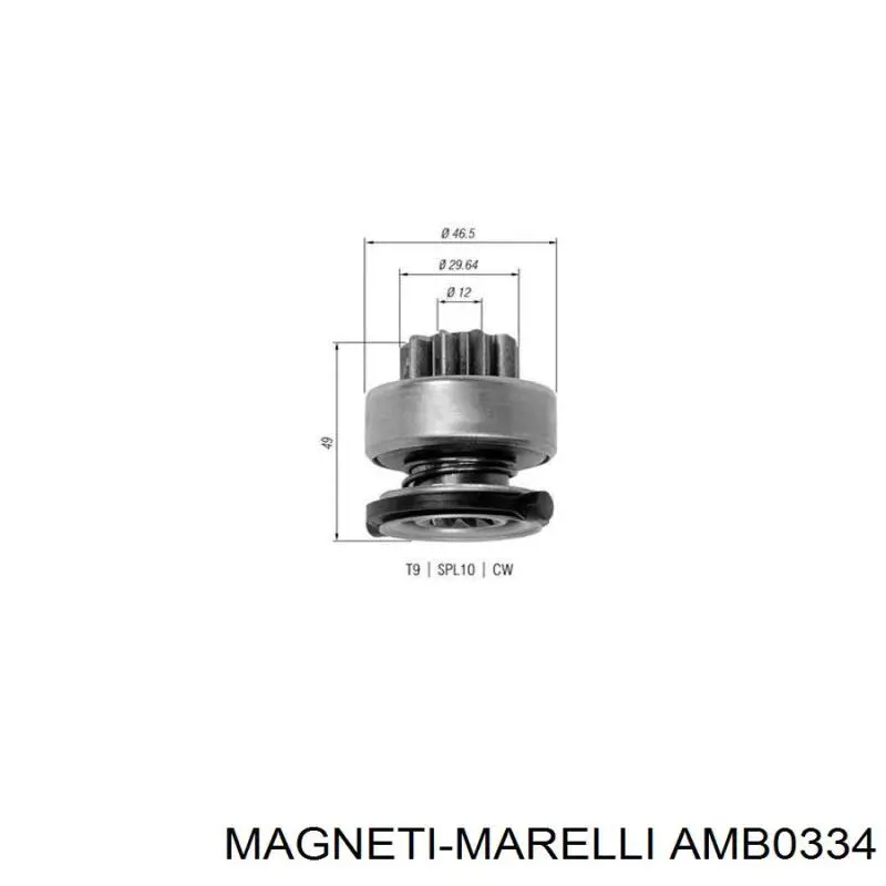 AMB0334 Magneti Marelli бендикс стартера