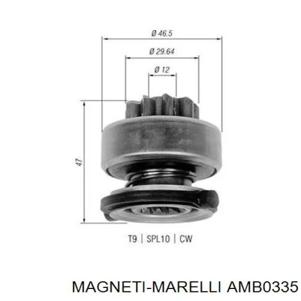 Бендикс стартера AMB0335 Magneti Marelli